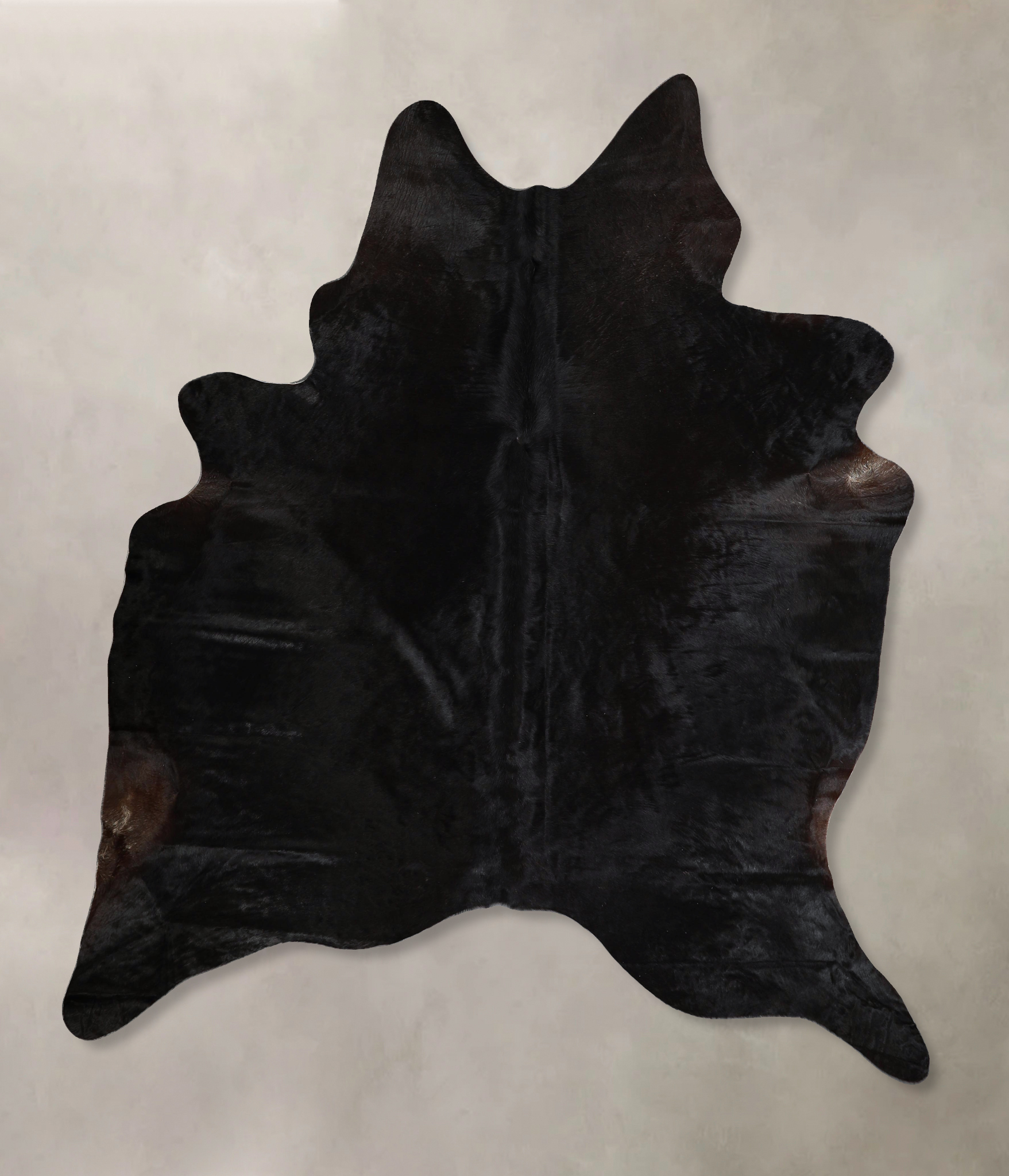 Solid Black Cowhide Rug #A45470
