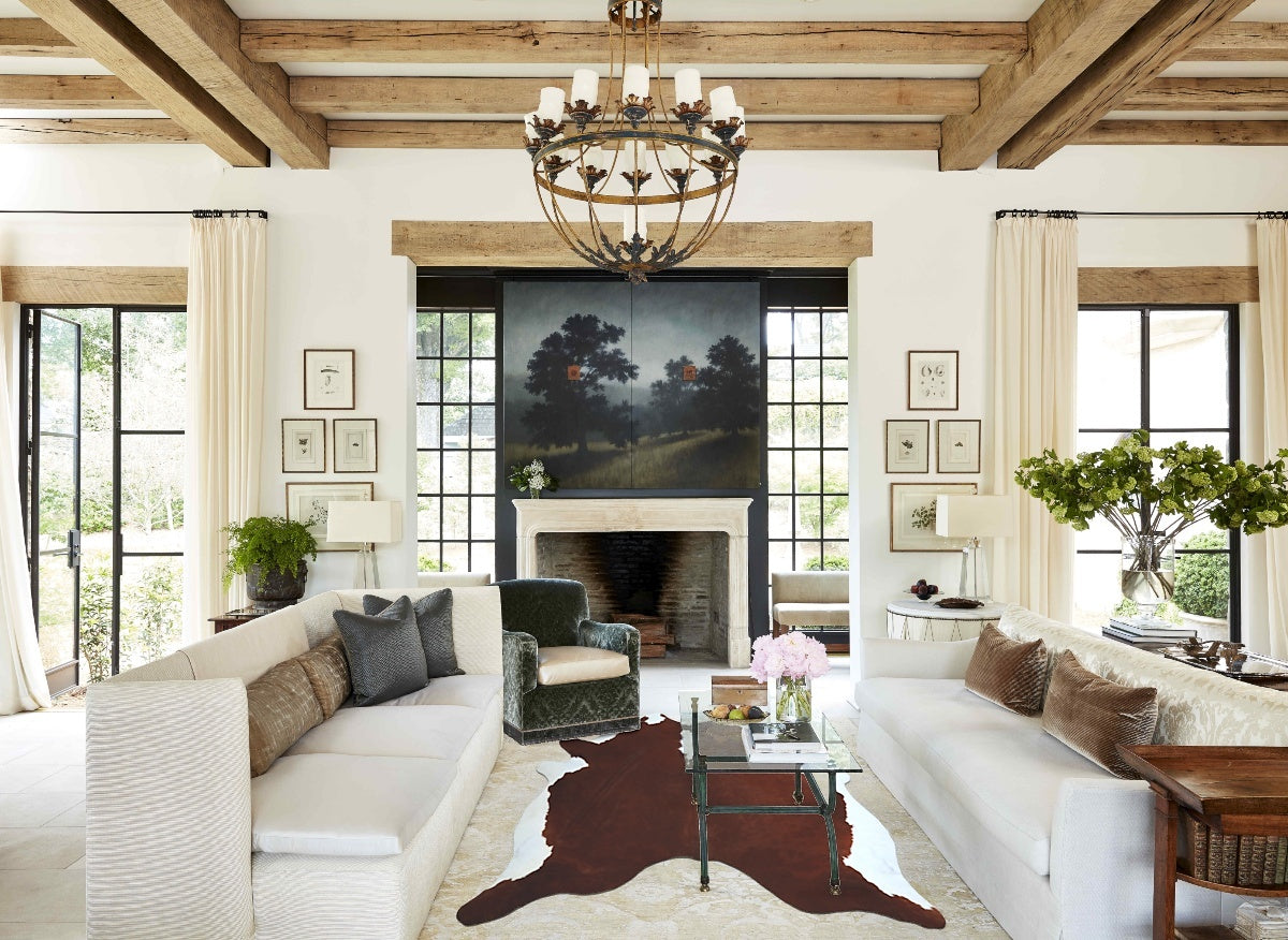 Hereford X-Large Brazilian Cowhide Rug 6'11"H x 6'8"W #A45479 by Hudson Hides