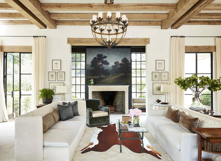 Hereford XX-Large Brazilian Cowhide Rug 7'6"H x 7'5"W #A45480 by Hudson Hides