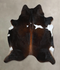 Chocolate and White X-Large Brazilian Cowhide Rug 7'5