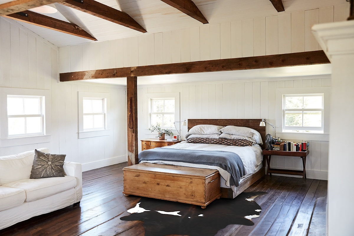 Chocolate and White Cowhide Rug #A45483
