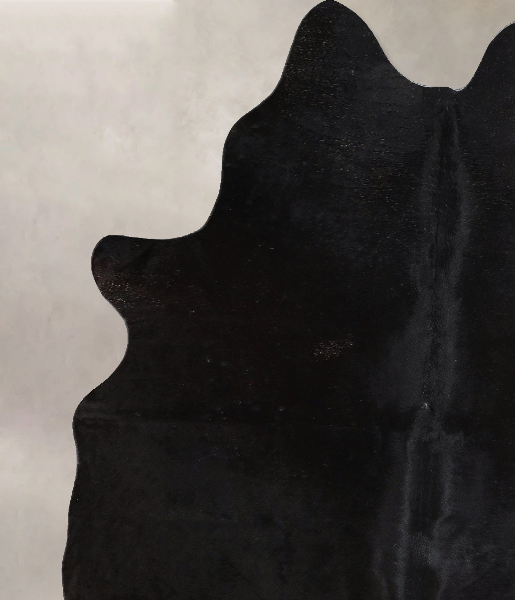 Solid Black Cowhide Rug #A45487