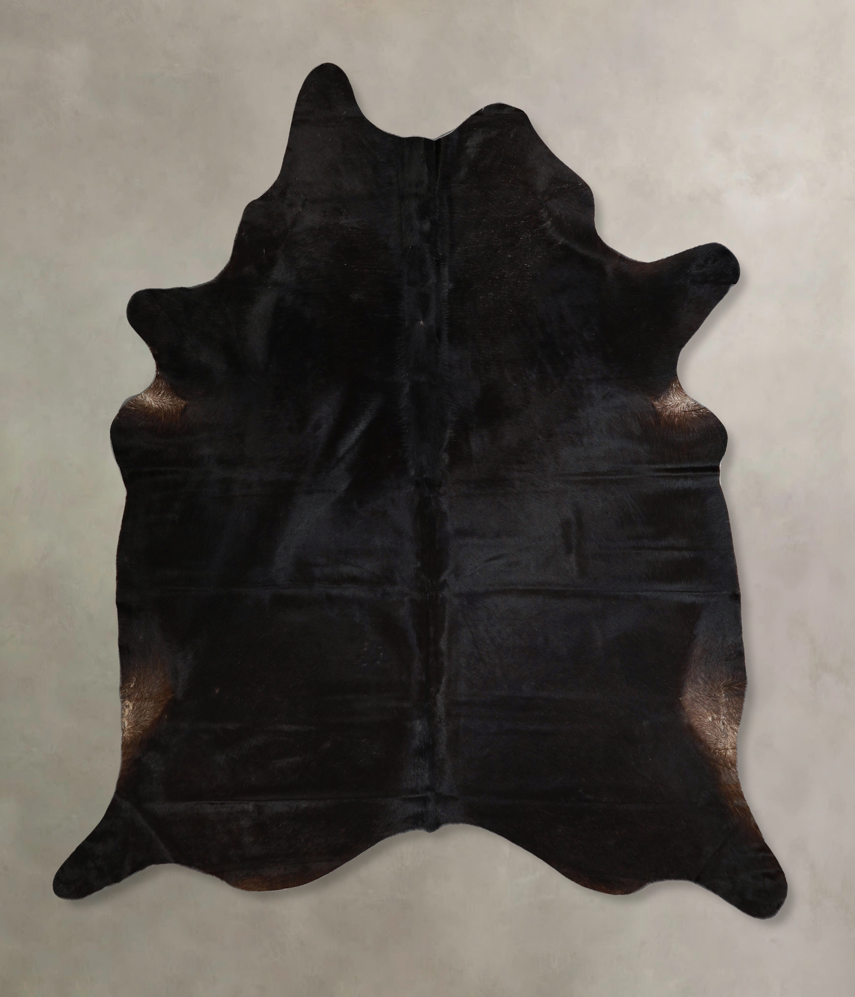 Solid Black Cowhide Rug #A45494