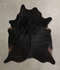 Solid Black XX-Large Brazilian Cowhide Rug 8'0