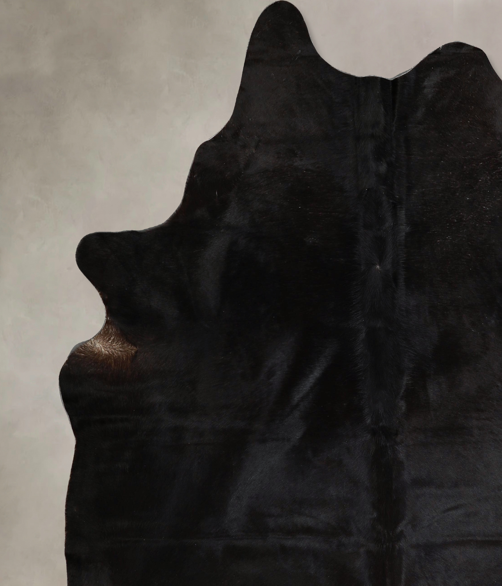 Solid Black Cowhide Rug #A45494