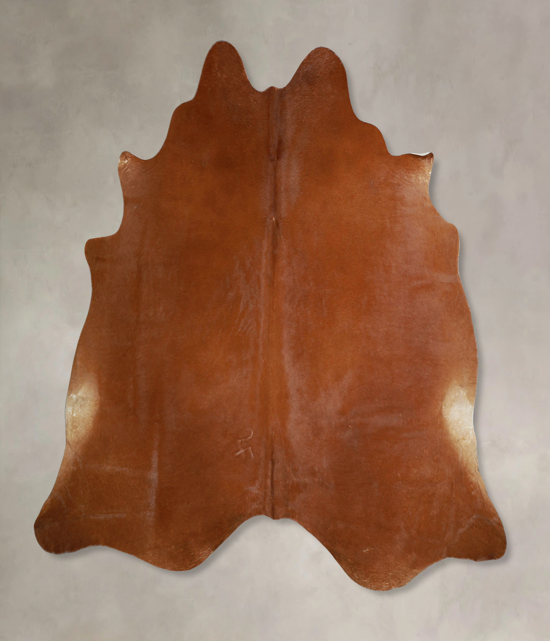 Solid Brown Cowhide Rug #A45496