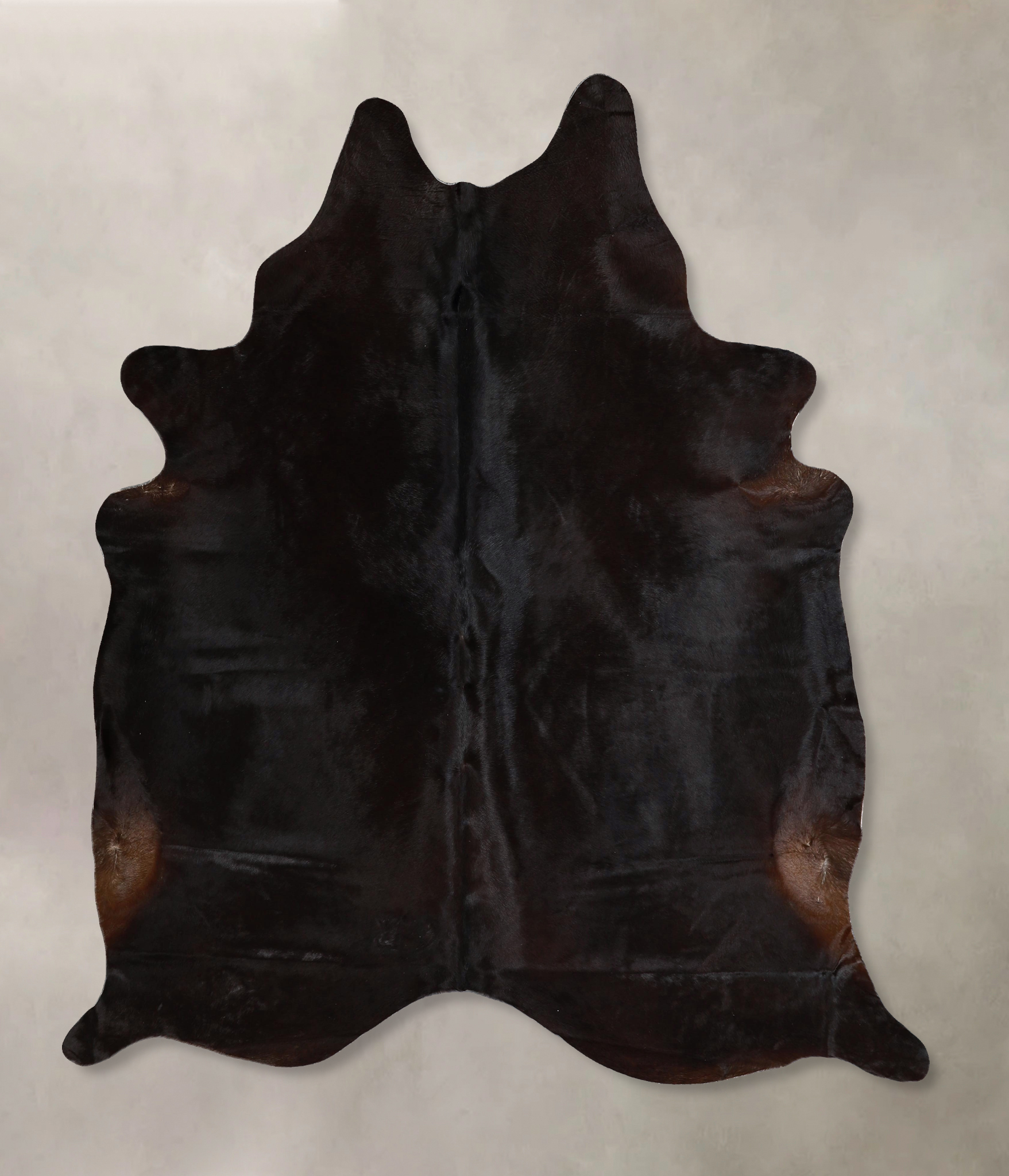 Solid Black Cowhide Rug #A45503