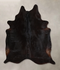 Solid Black X-Large Brazilian Cowhide Rug 7'0