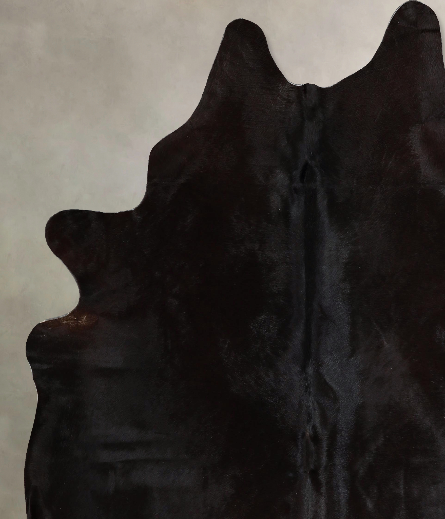 Solid Black Cowhide Rug #A45503