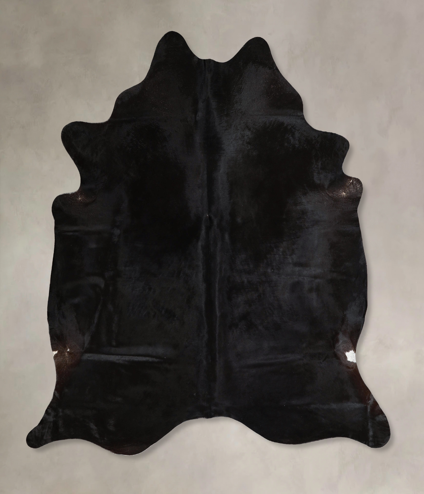Solid Black Cowhide Rug #A45504
