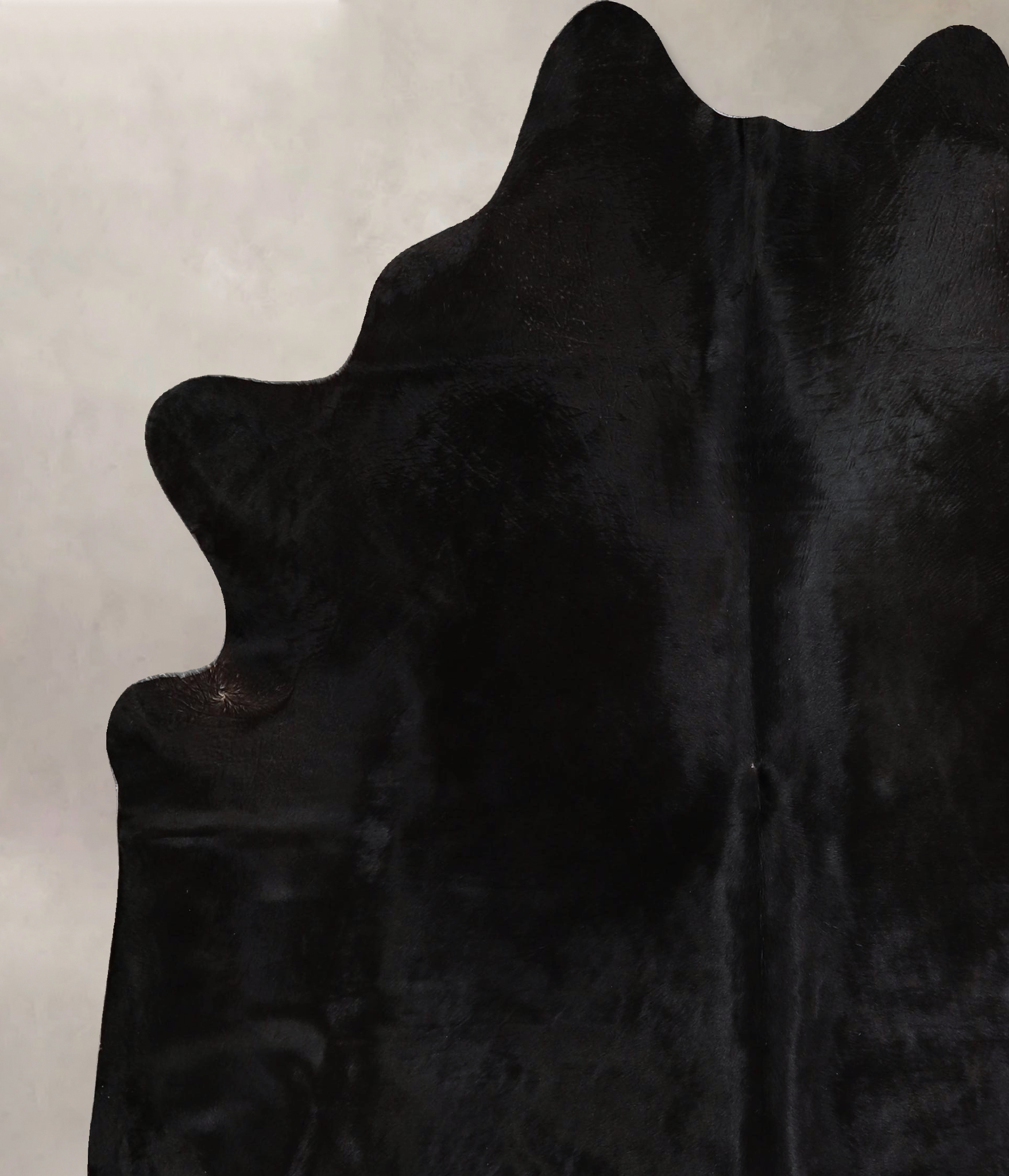 Solid Black Cowhide Rug #A45504