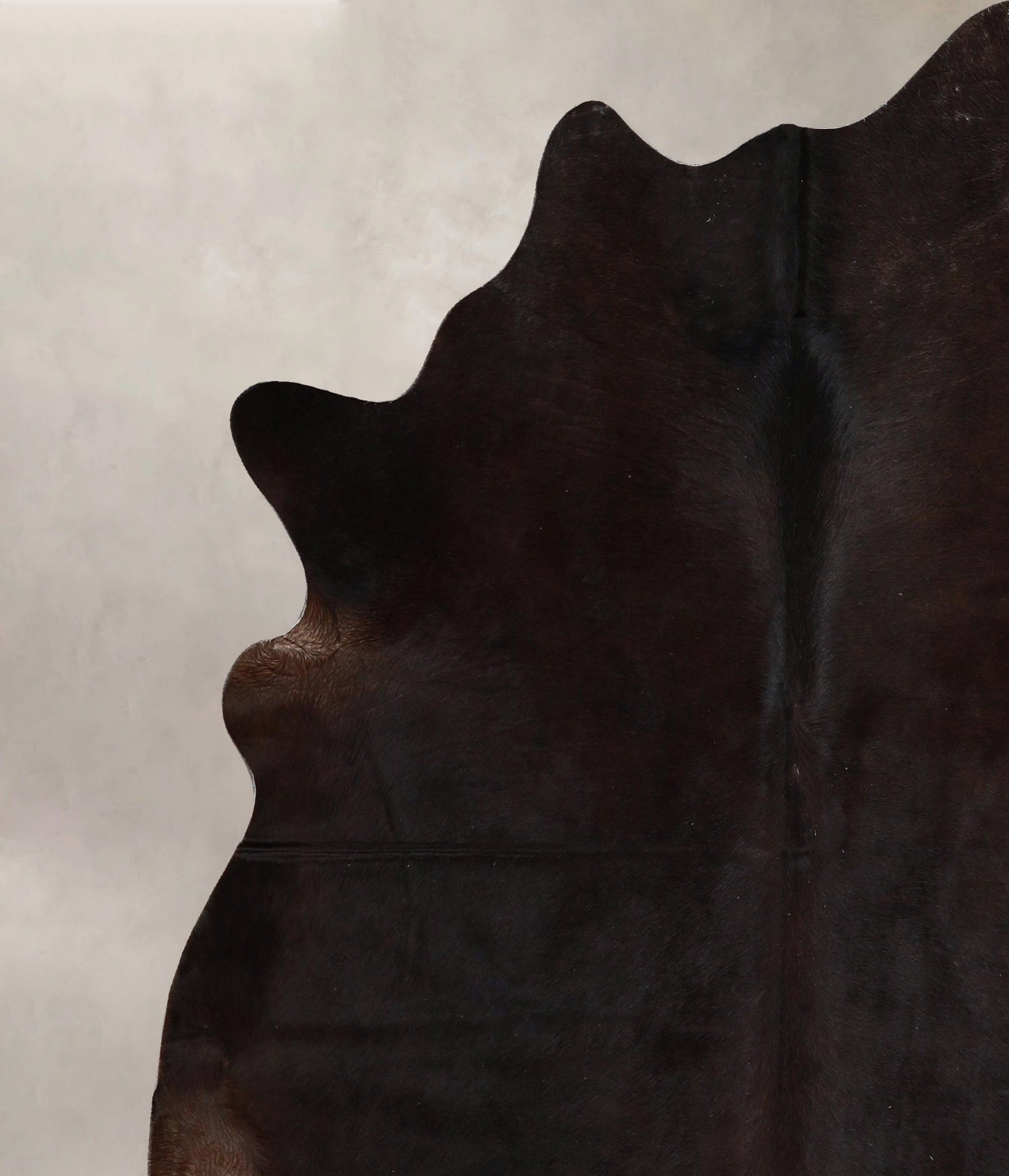 Solid Black Cowhide Rug #A45505