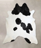 Black and White XX-Large Brazilian Cowhide Rug 7'6