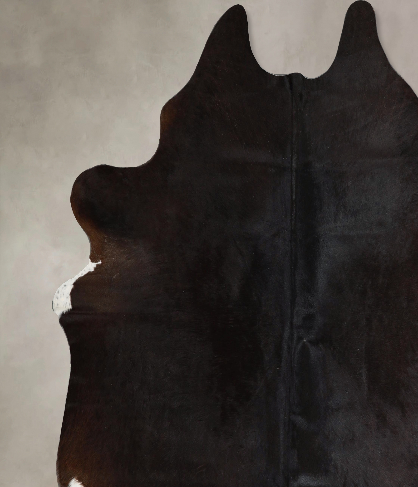 Solid Black Cowhide Rug #A45514