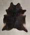 Solid Black X-Large Brazilian Cowhide Rug 7'3