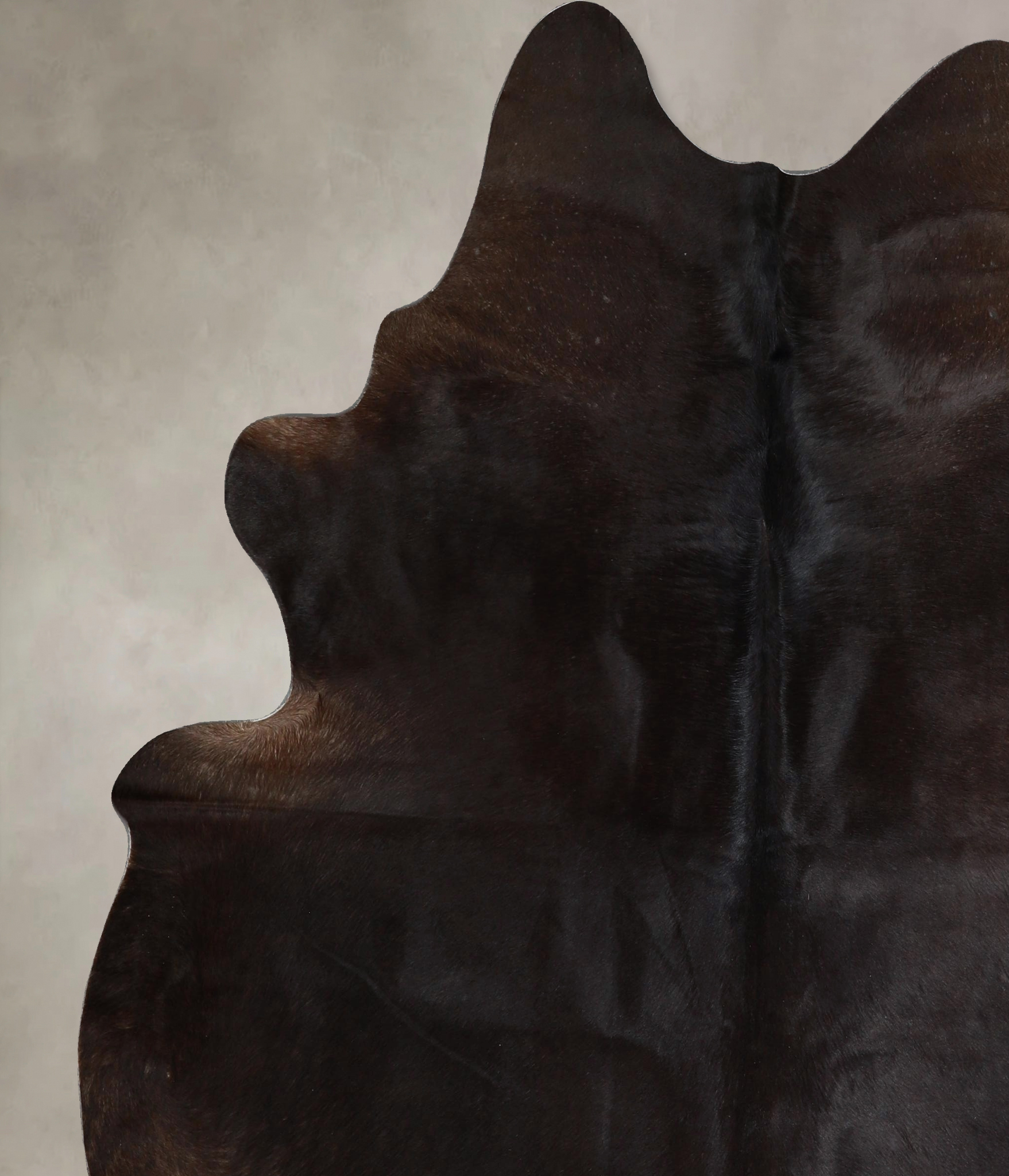 Solid Black Cowhide Rug #A45515