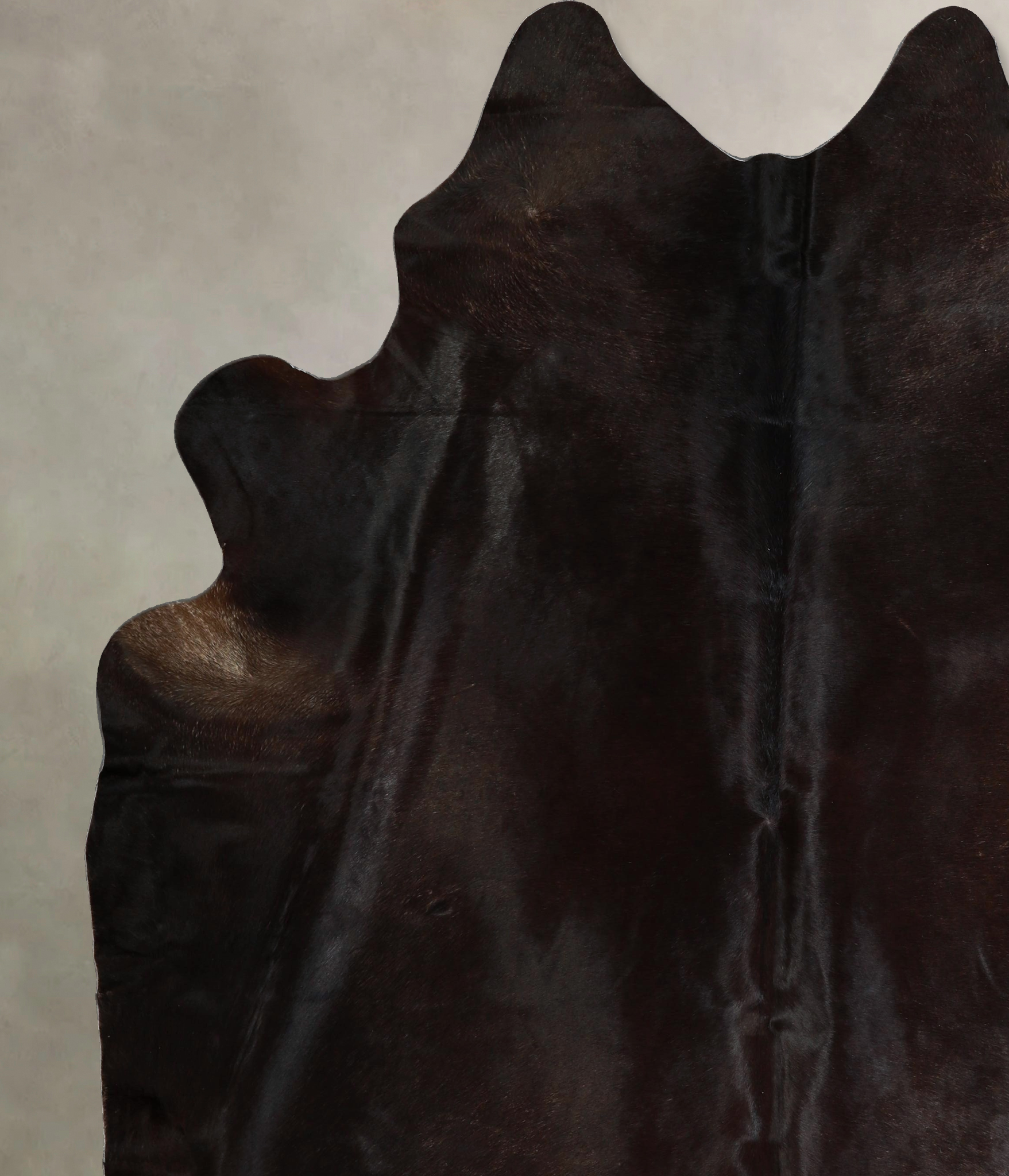 Solid Black Cowhide Rug #A45516