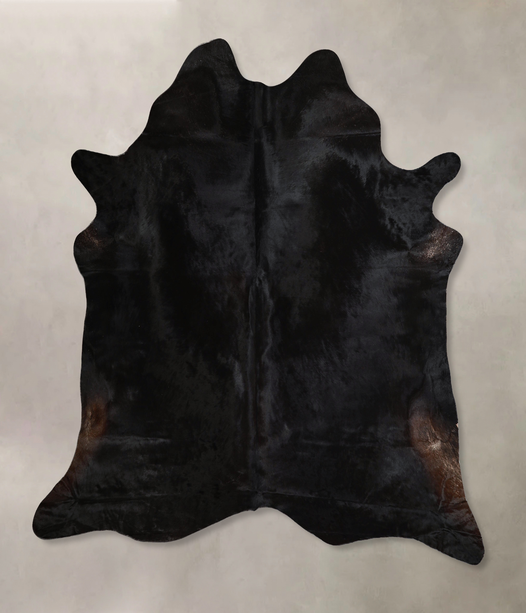 Solid Black Cowhide Rug #A45518