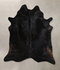 Solid Black XX-Large Brazilian Cowhide Rug 7'8