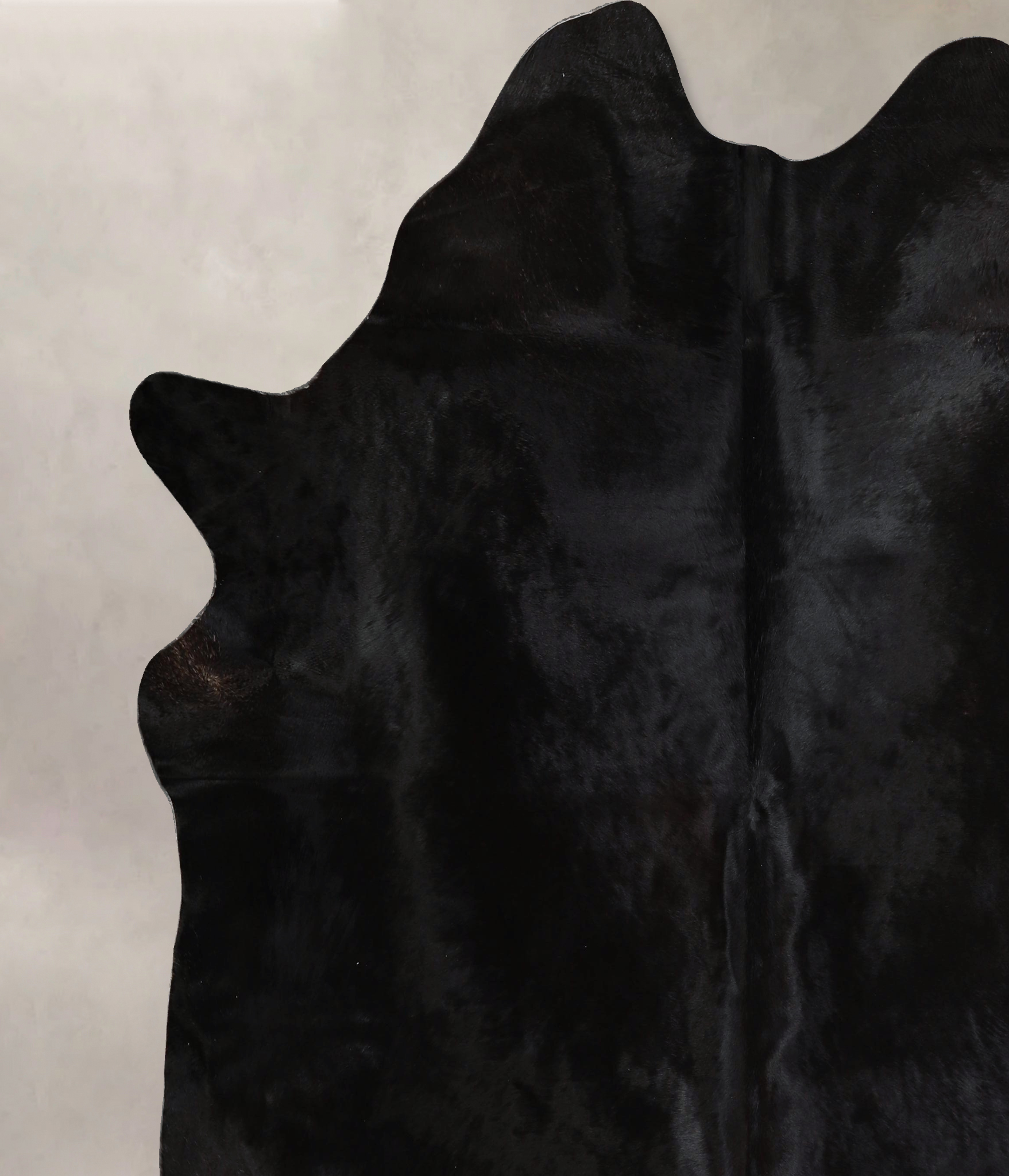 Solid Black Cowhide Rug #A45518