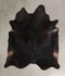 Solid Black X-Large Brazilian Cowhide Rug 7'3