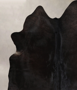 Solid Black X-Large Brazilian Cowhide Rug 7'3"H x 6'1"W #A45519 by Hudson Hides