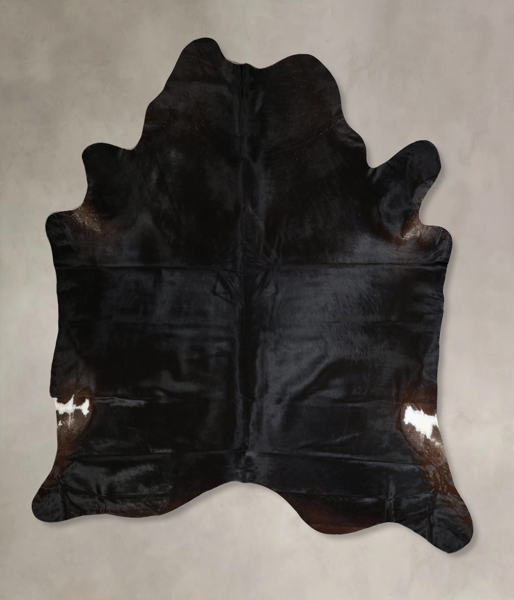 Solid Black Cowhide Rug #A45520