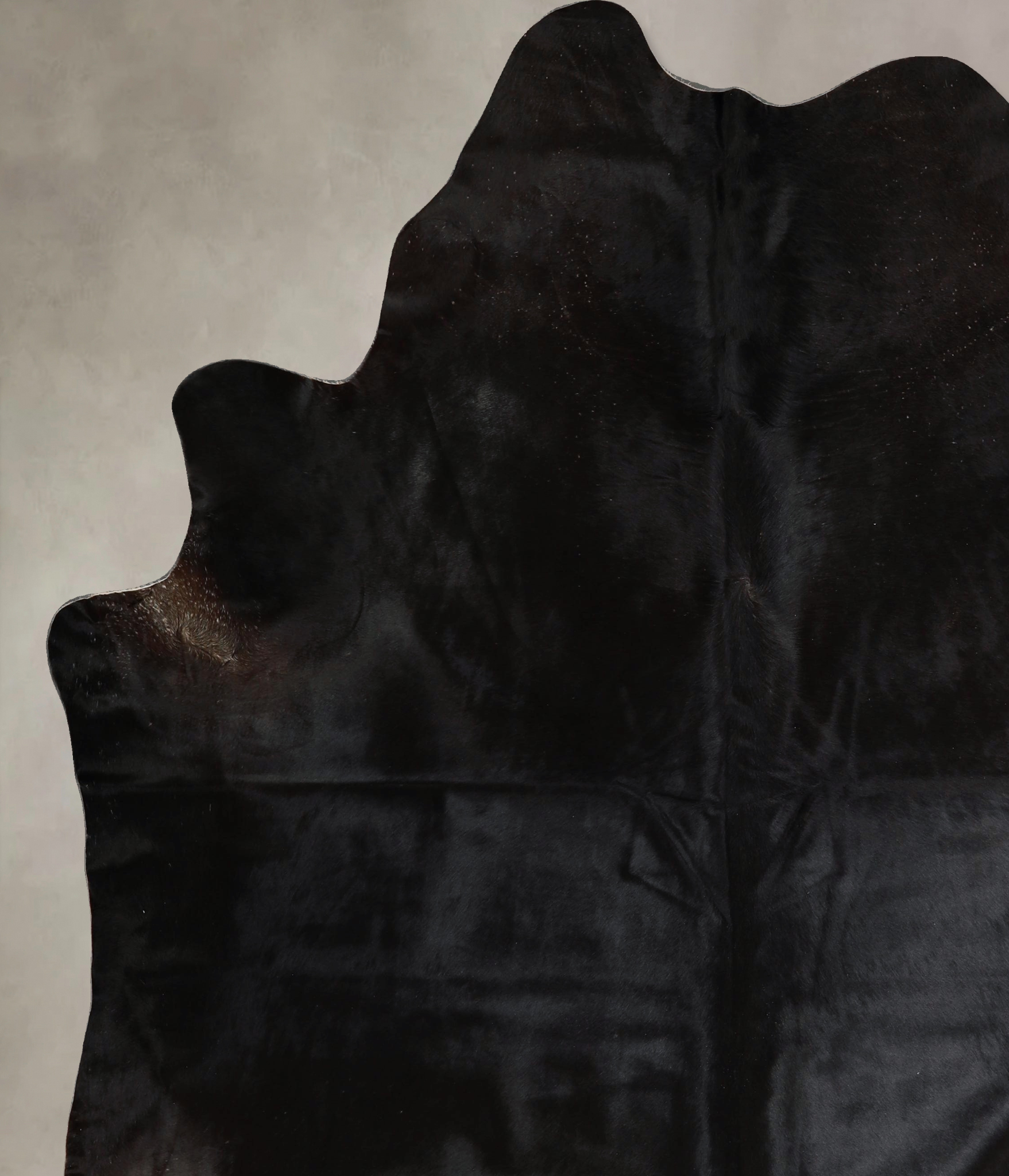 Solid Black Cowhide Rug #A45520