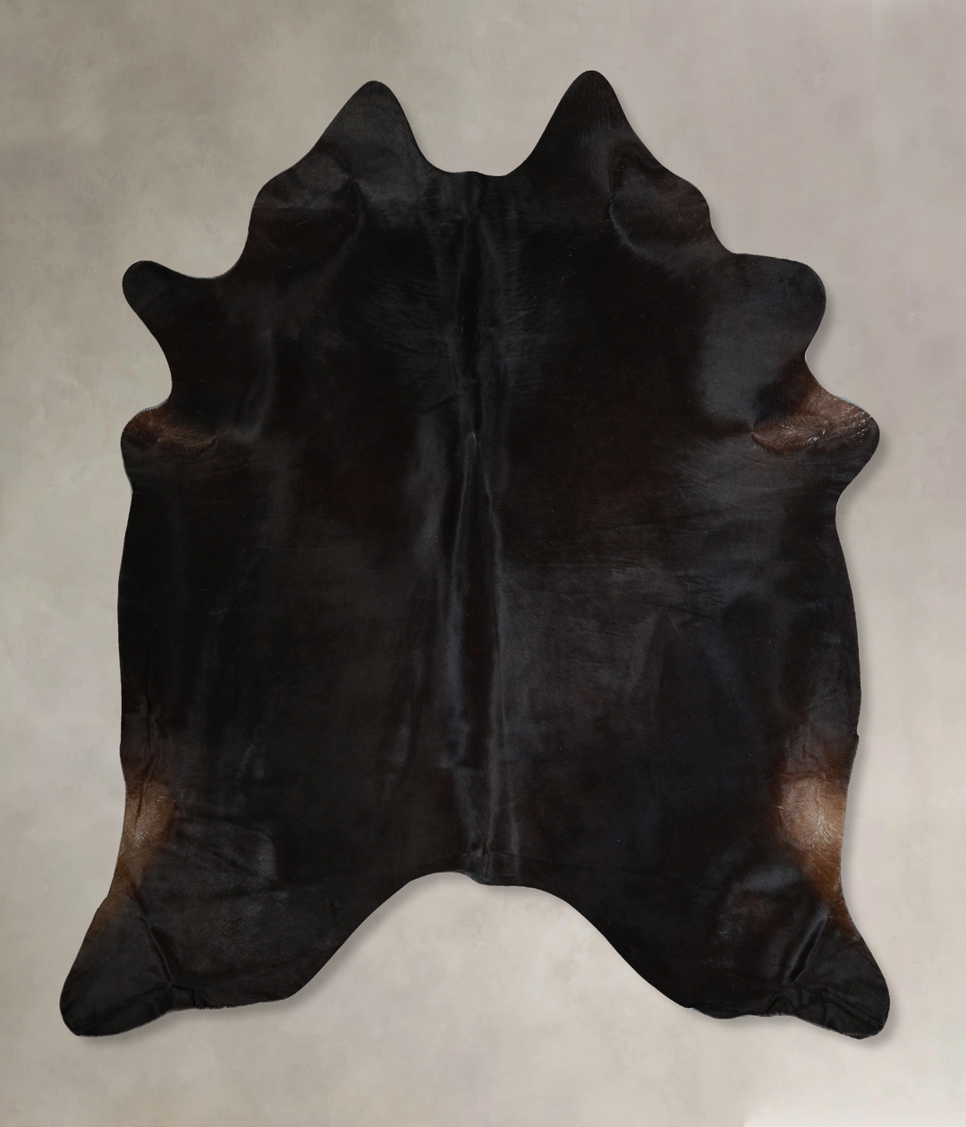 Solid Black X-Large Brazilian Cowhide Rug 6'11"H x 6'6"W #A45523 by Hu