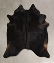 Solid Black X-Large Brazilian Cowhide Rug 6'11"H x 6'6"W #A45523 by Hudson Hides