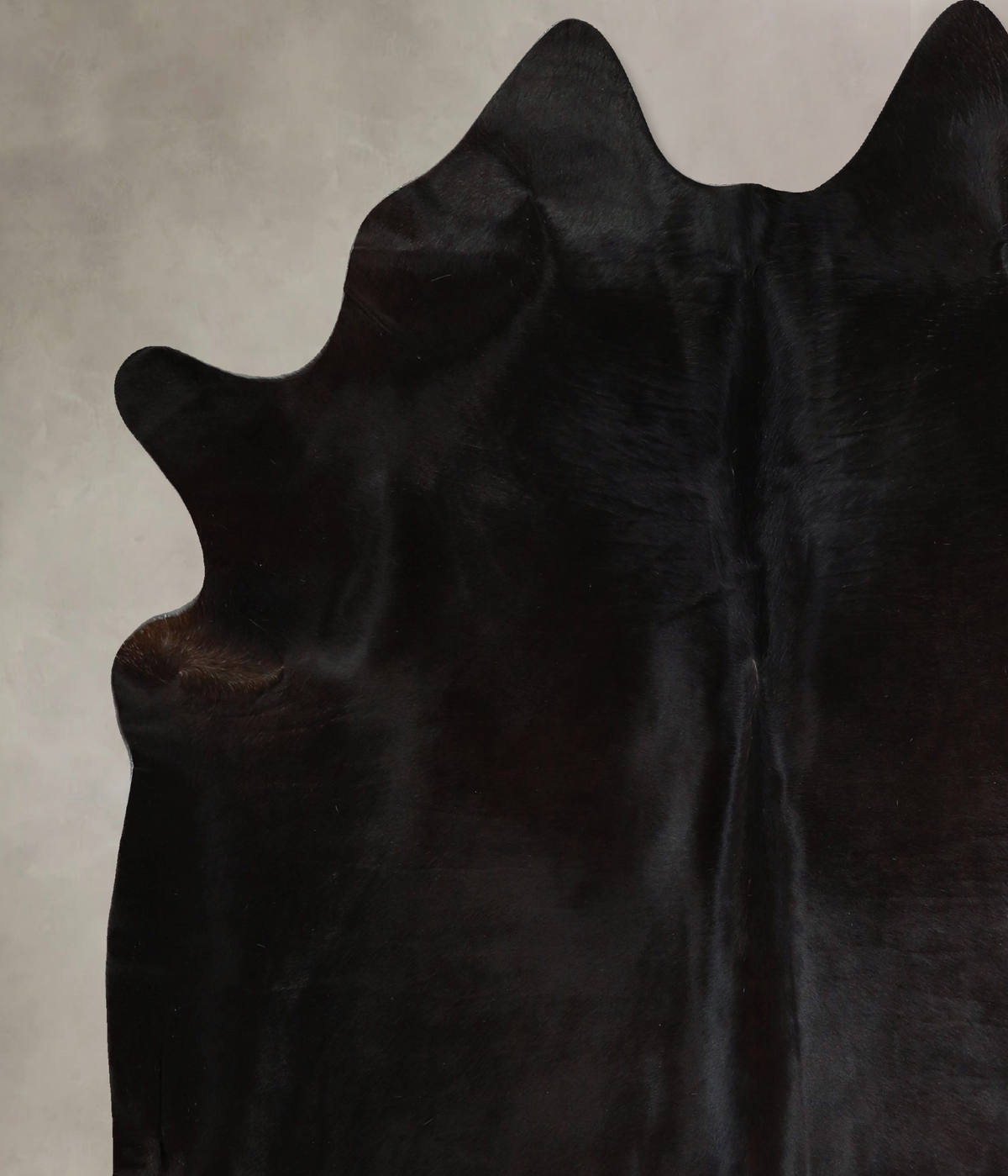 Solid Black X-Large Brazilian Cowhide Rug 6'11"H x 6'6"W #A45523 by Hudson Hides