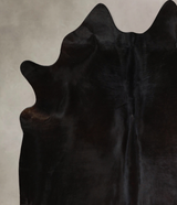 Solid Black X-Large Brazilian Cowhide Rug 6'11"H x 6'6"W #A45523 by Hudson Hides