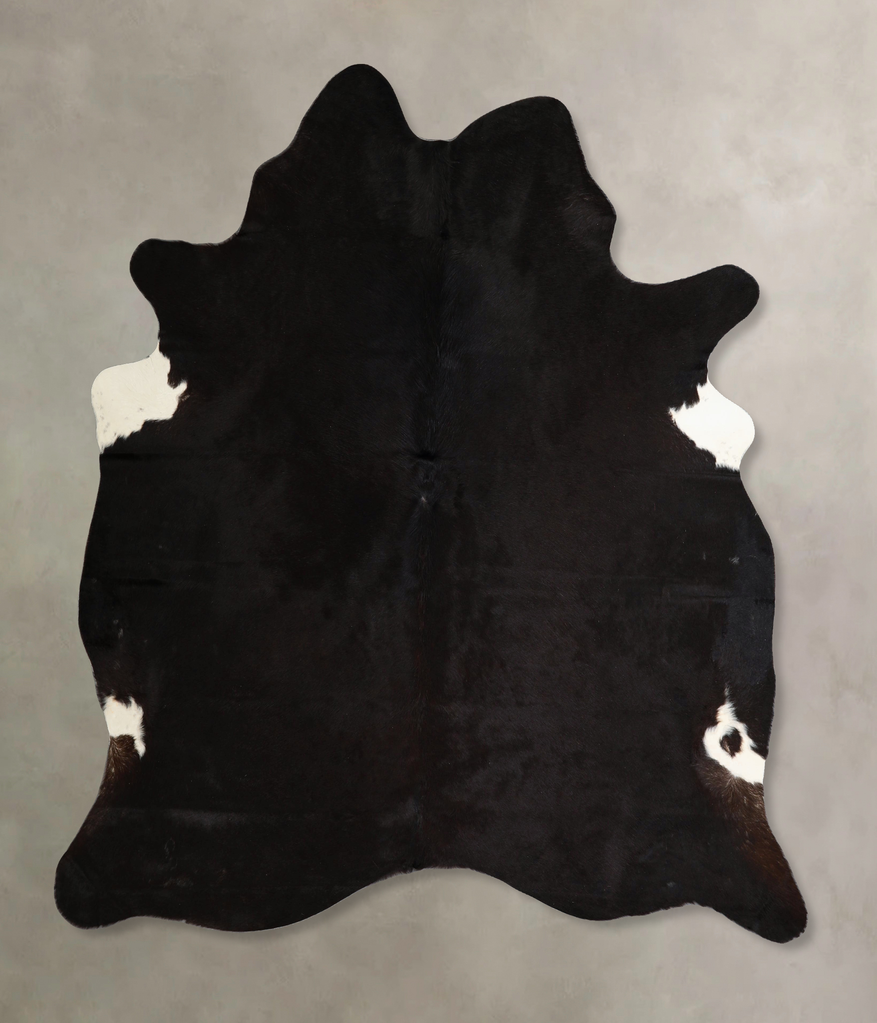 Solid Black Cowhide Rug #A45532