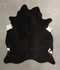 Solid Black XX-Large Brazilian Cowhide Rug 6'10