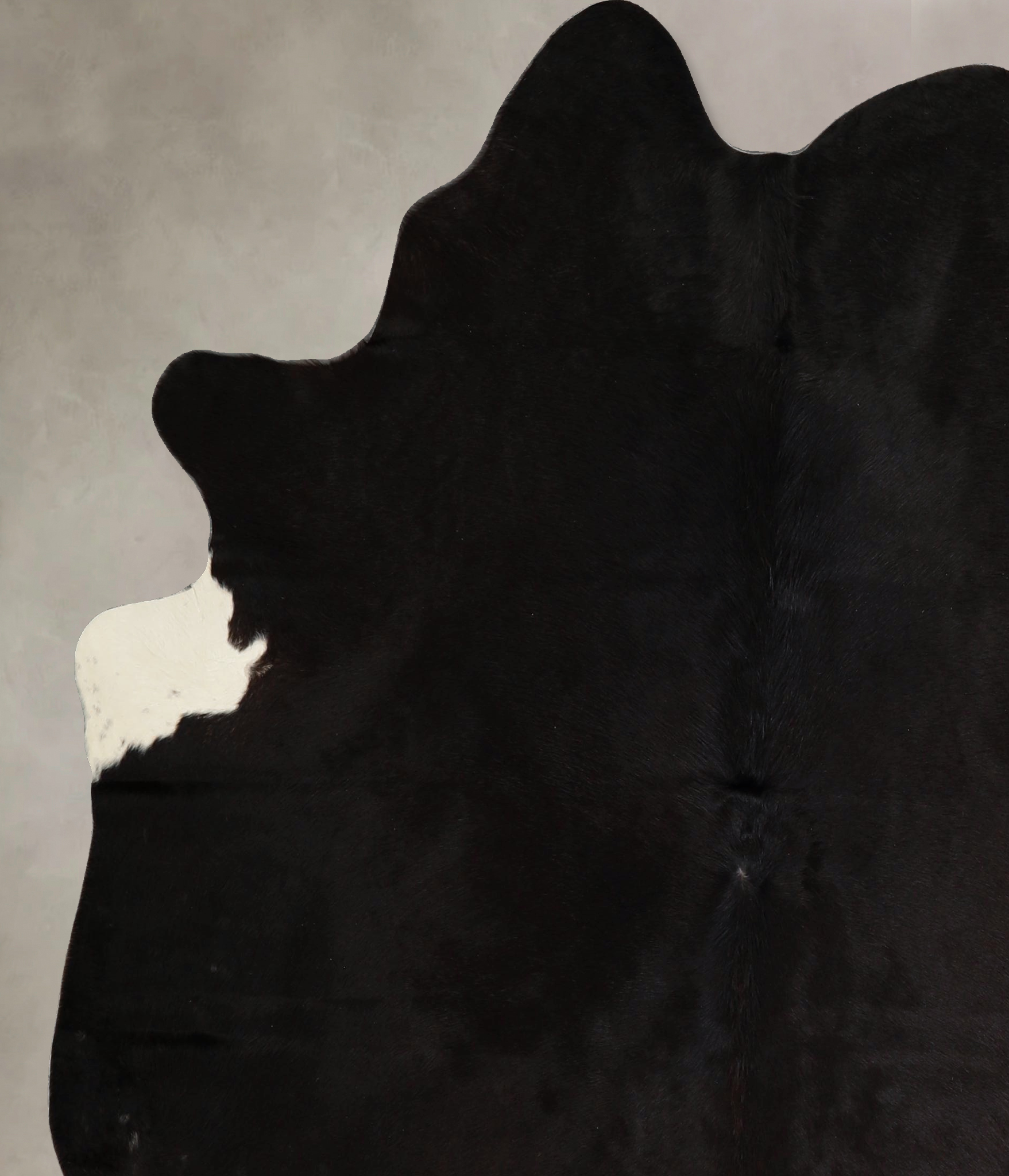 Solid Black Cowhide Rug #A45532