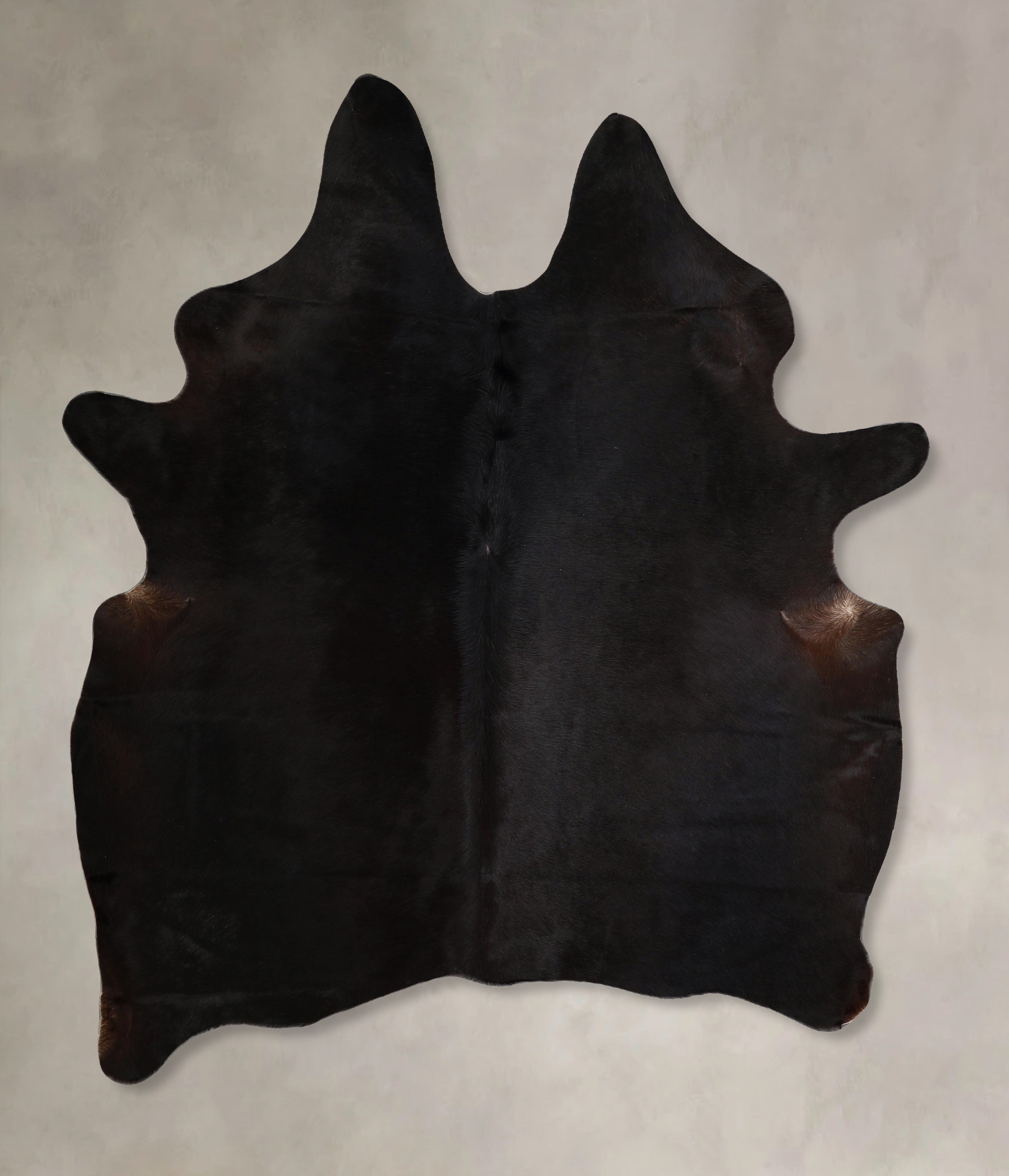Solid Black Cowhide Rug #A45533
