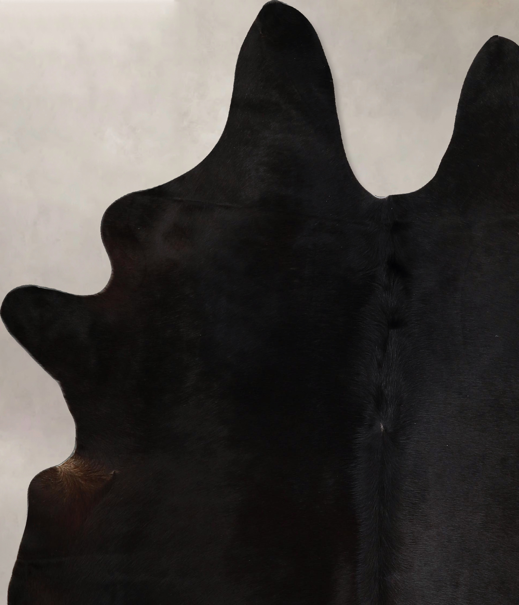 Solid Black Cowhide Rug #A45533