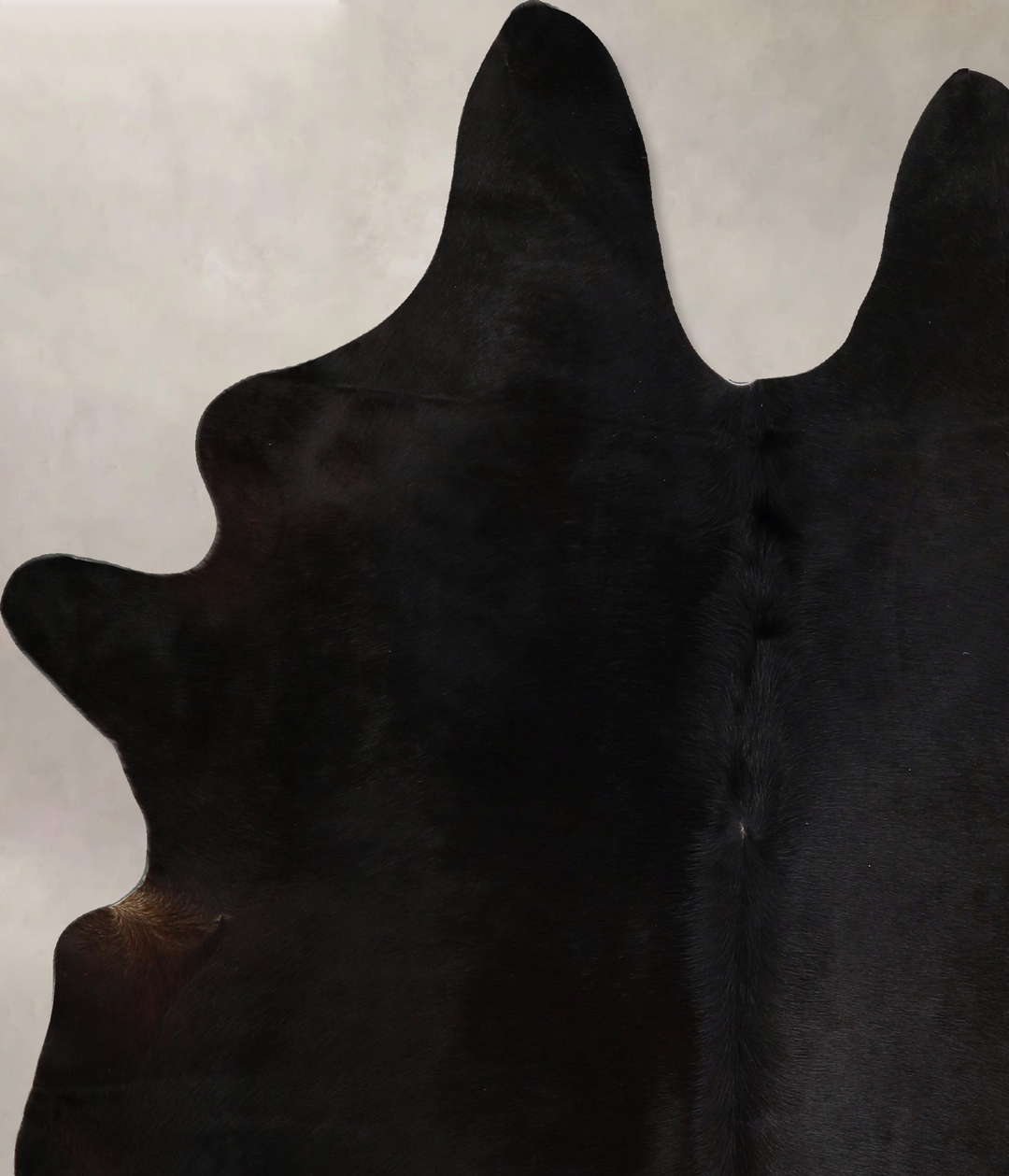 Solid Black X-Large Brazilian Cowhide Rug 7'3"H x 5'11"W #A45533 by Hu