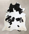 Black and White XX-Large Brazilian Cowhide Rug 7'8