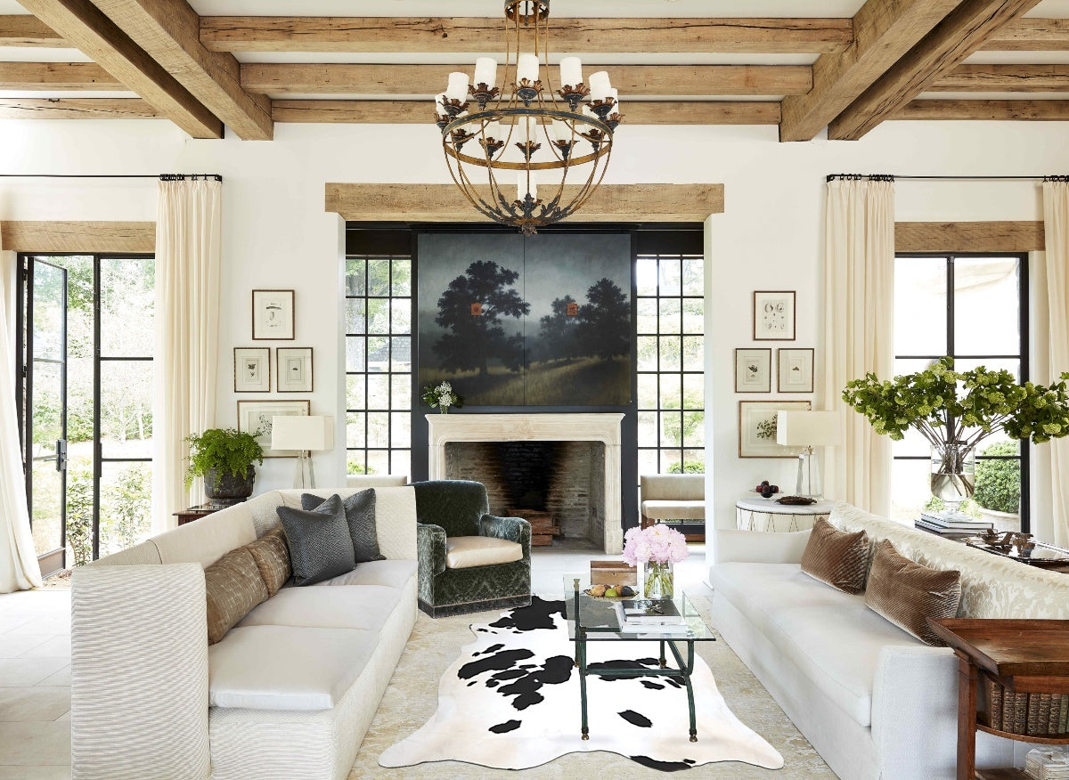 Black and White Cowhide Rug #A45546
