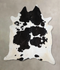 Black and White XX-Large Brazilian Cowhide Rug 8'1