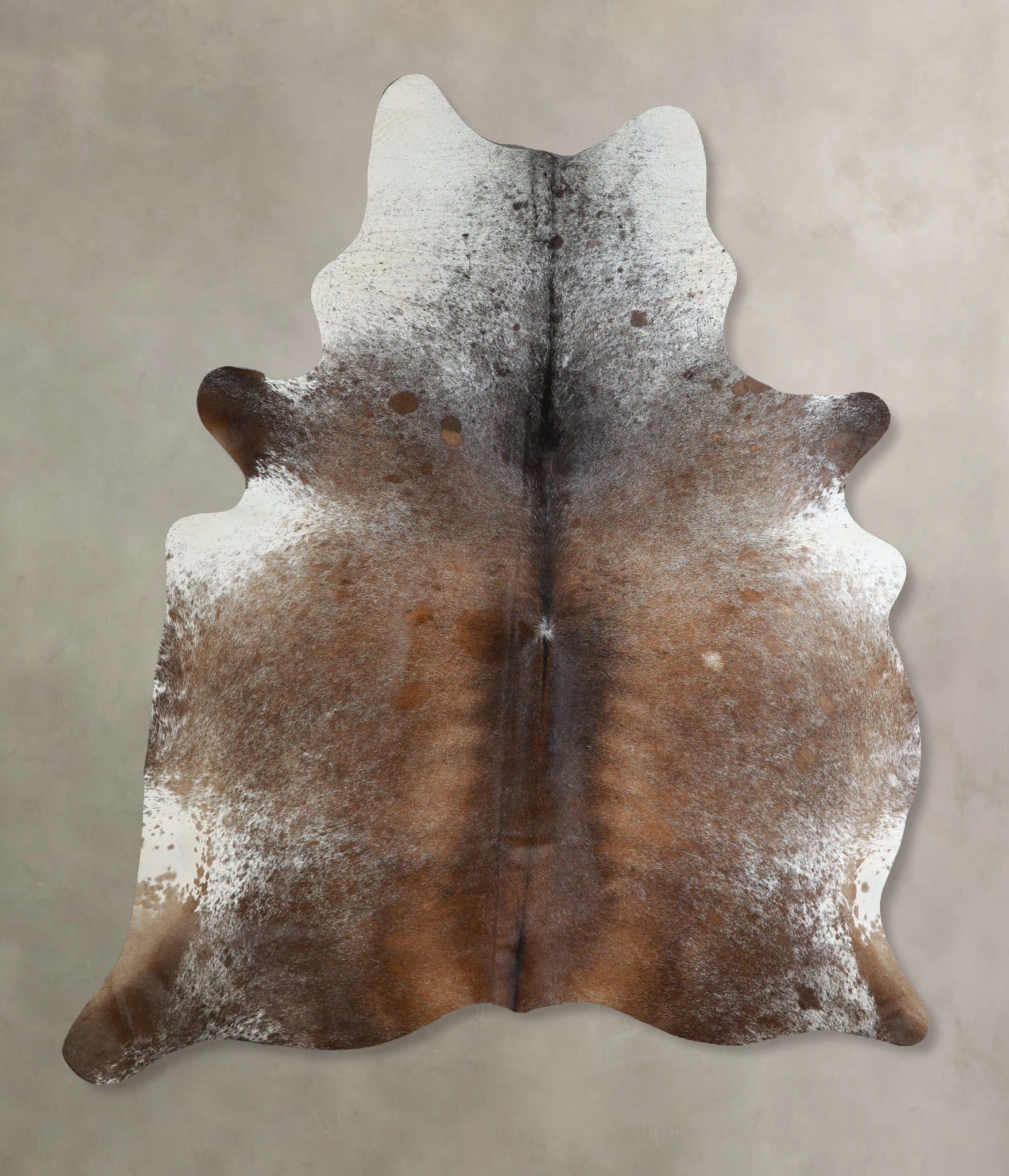 Salt and Pepper Brown Cowhide Rug #A45553