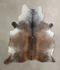 Salt and Pepper Brown Large Brazilian Cowhide Rug 7'1