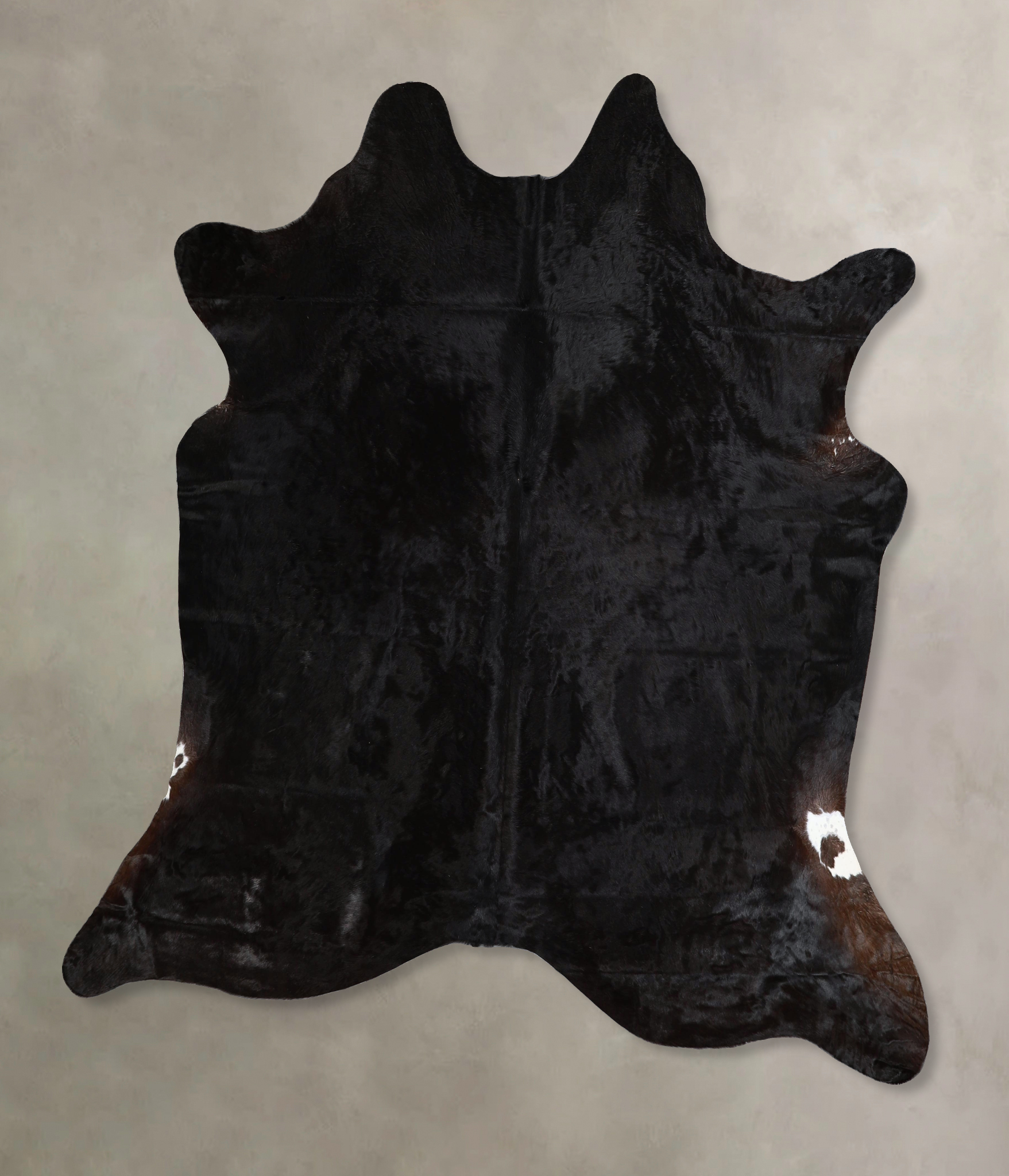 Solid Black Cowhide Rug #A45556