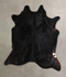 Solid Black X-Large Brazilian Cowhide Rug 7'1