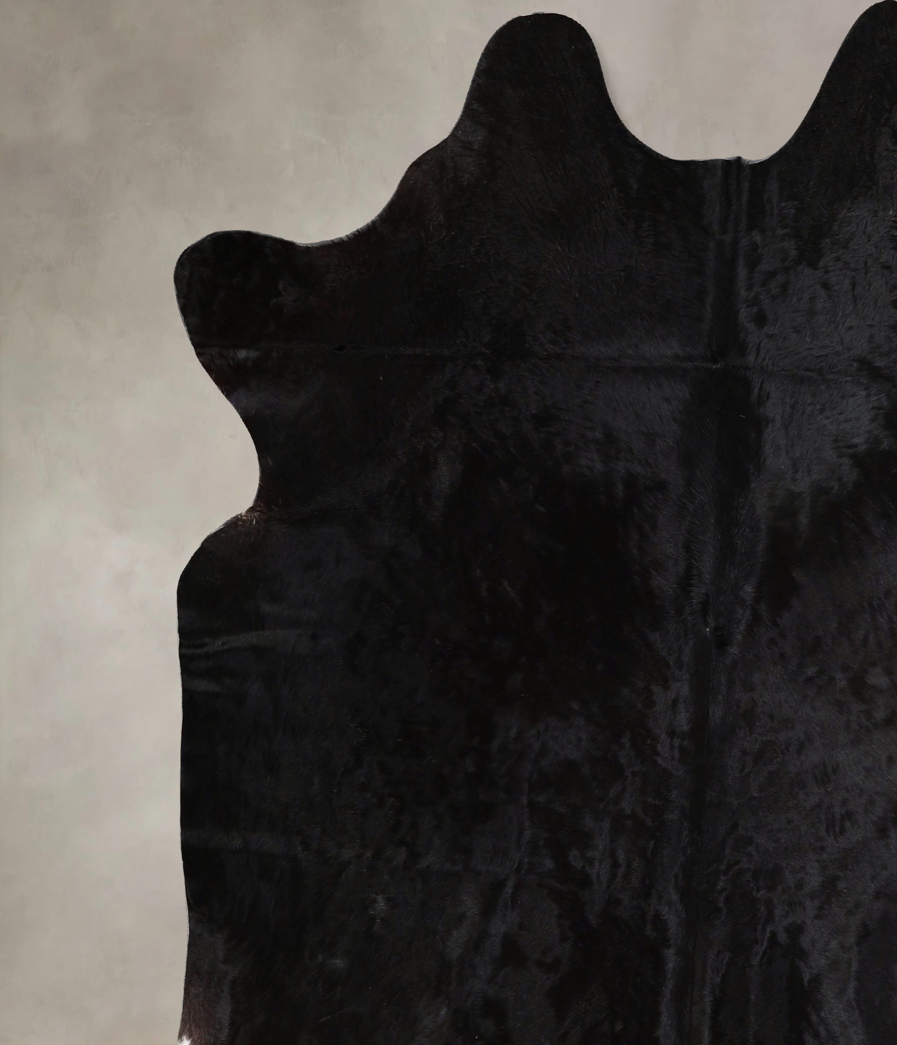 Solid Black Cowhide Rug #A45556