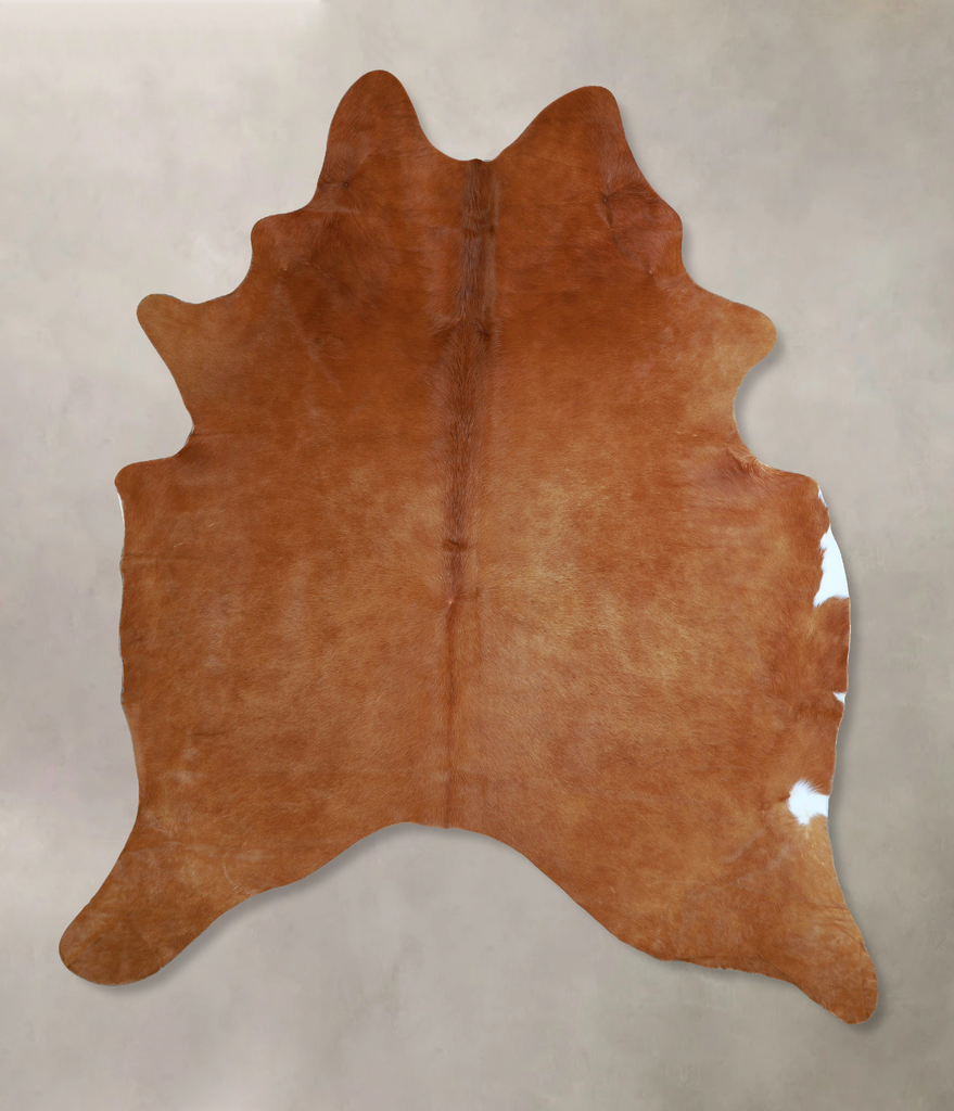 Solid Brown X-Large Brazilian Cowhide Rug 7'9"H x 6'2"W #A45563 by Hudson Hides