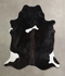 Black and White X-Large Brazilian Cowhide Rug 7'1
