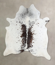 Salt and Pepper Brown Large Brazilian Cowhide Rug 6'11"H x 5'7"W #A45567 by Hudson Hides