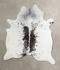 Salt and Pepper Brown Large Brazilian Cowhide Rug 6'11